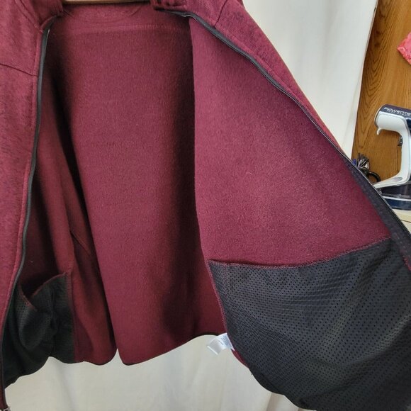 Lee XXL Regular Fit Men's Zip Up Jacket long sleeves 2XK Marled red/black pocket - Picture 6 of 10